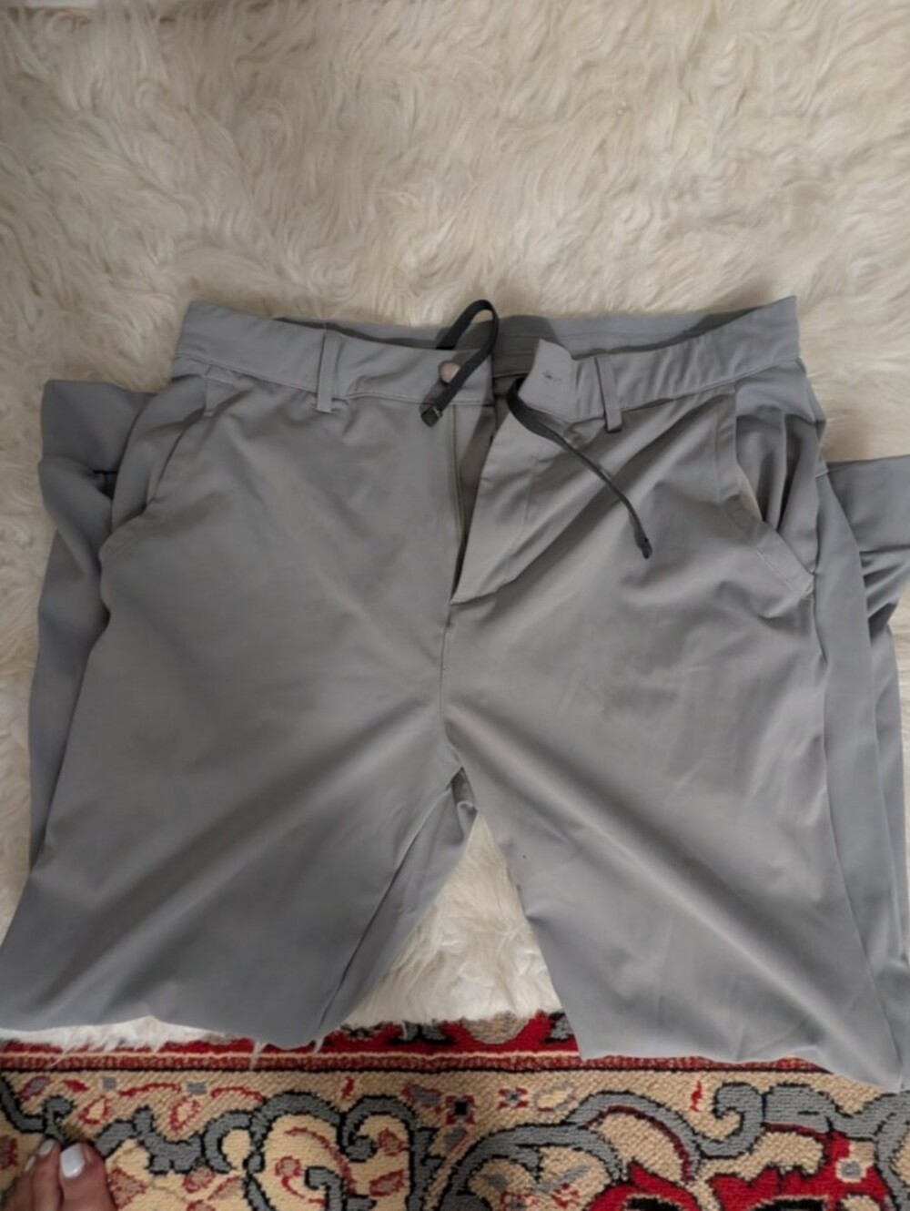 Light Gray Drawstring Pants
